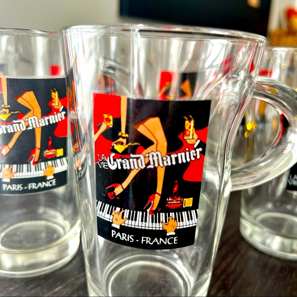 Set of 8 Grand Marnier coffee glasses